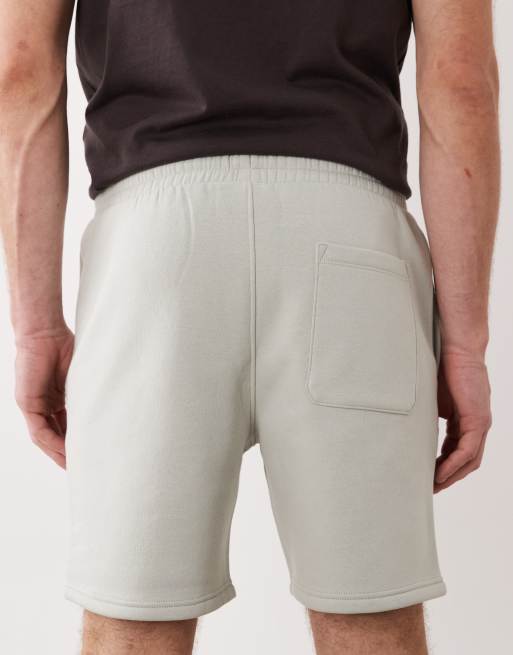 ASOS DESIGN essentials slim mid length jersey shorts in ecru, 5 of 5