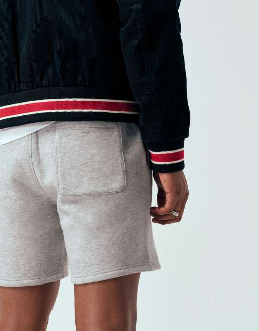 ASOS DESIGN essentials slim mid length jersey shorts in grey marl, 4 of 5