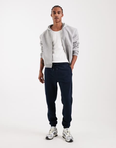 ASOS DESIGN essentials slim sweatpants in navy - view 1