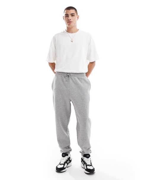 ASOS DESIGN - Essentials - Smaltoelopende joggingbroek in gemêleerd grijs - view 1