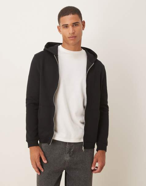 ASOS DESIGN - Essentials - Sort hættetrøje med lynlås - view 1