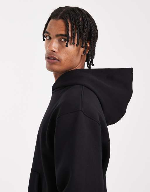 ASOS DESIGN - Essentials - Sort oversized hættetrøje i firkantet pasform , 4 af 5