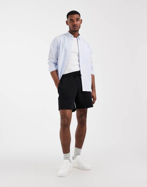 ASOS DESIGN - Essentials - Sorte oversized mellemlange jerseyshorts
