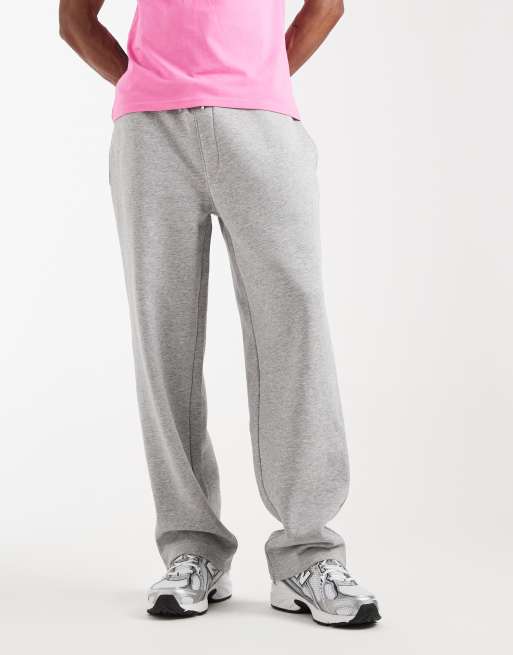 ASOS DESIGN essentials straight jogger in gray heather, 2 of 5