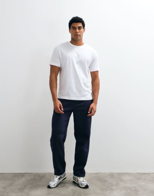 ASOS DESIGN essentials straight jogger in navy, 4 of 5
