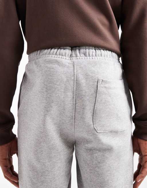 ASOS DESIGN essential straight leg jogger in grey marl