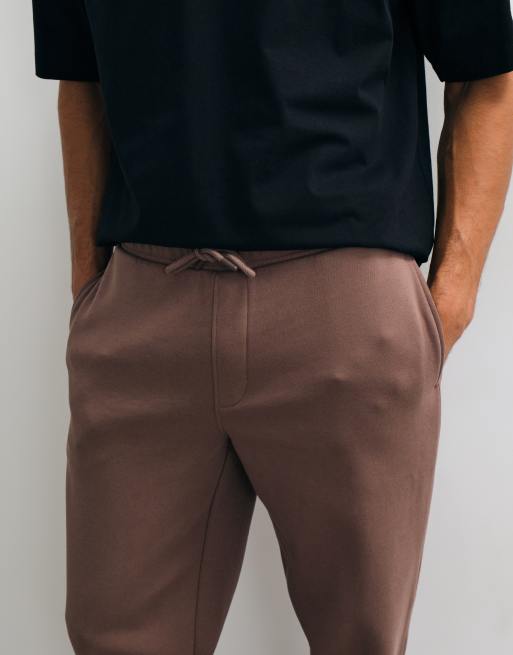 ASOS DESIGN essentials straight leg sweatpants in dark green, 2 of 5