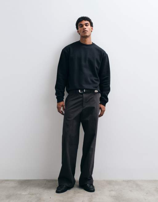 ASOS DESIGN – Essentials – Svart, avslappnad sweatshirt med boxig passform, 3 av 5