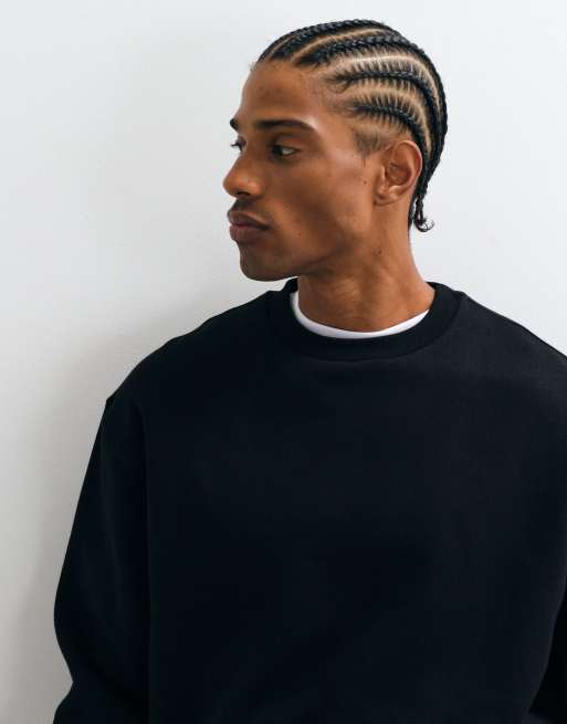 ASOS DESIGN – Essentials – Svart, avslappnad sweatshirt , 2 av 5