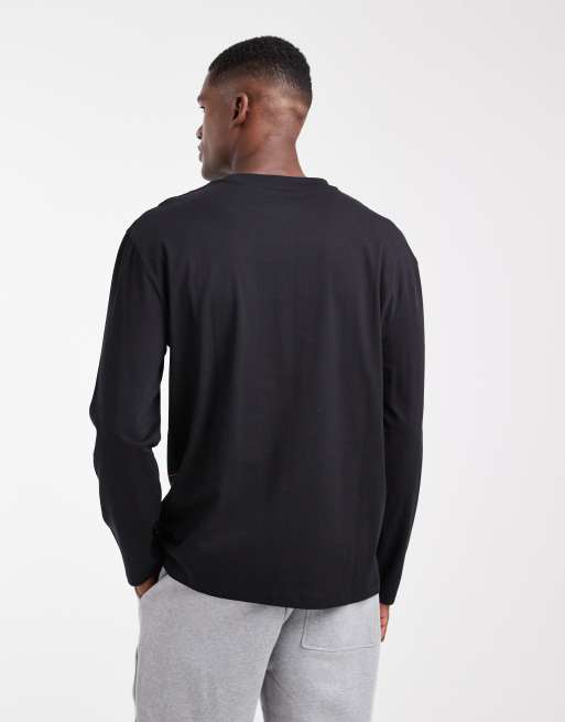 ASOS DESIGN – Essentials – Svart, avslappnad t-shirt med långa ärmar, 3 av 5