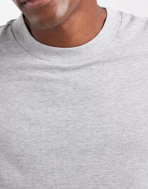 ASOS DESIGN – Essentials – Svart och gråmelerad t-shirt i oversize med långa ärmar, 2-pack , 5 av 5