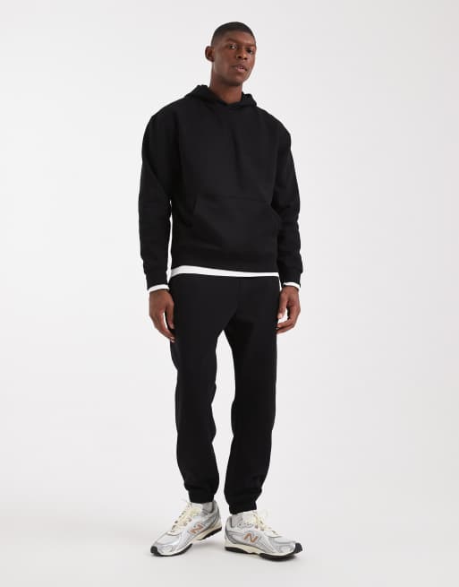 ASOS DESIGN – Essentials – Svart sweatshirt och huvtröja, 2-pack , 2 av 5