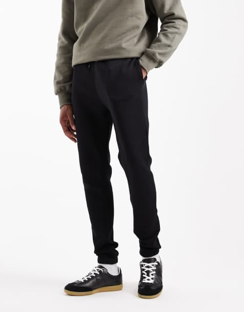 ASOS DESIGN – Essentials – Svarta, smala mjukisbyxor - view 1