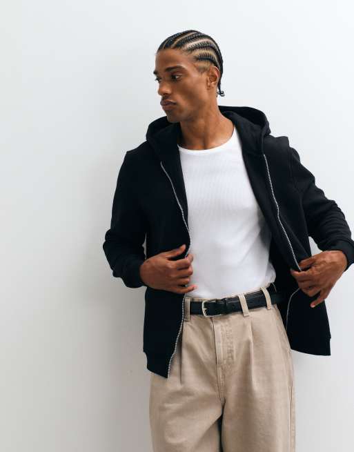 ASOS DESIGN - Essentials - Sweat à capuche à fermeture éclair - Noir , 5 de 5