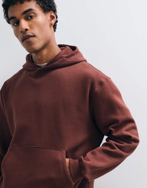 ASOS DESIGN - Essentials - Sweat à capuche décontracté coupe carrée - Marron foncé, 2 de 5