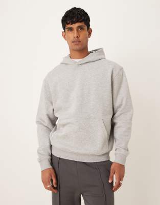 ASOS DESIGN - Essentials - Sweat à capuche décontracté - Gris chiné