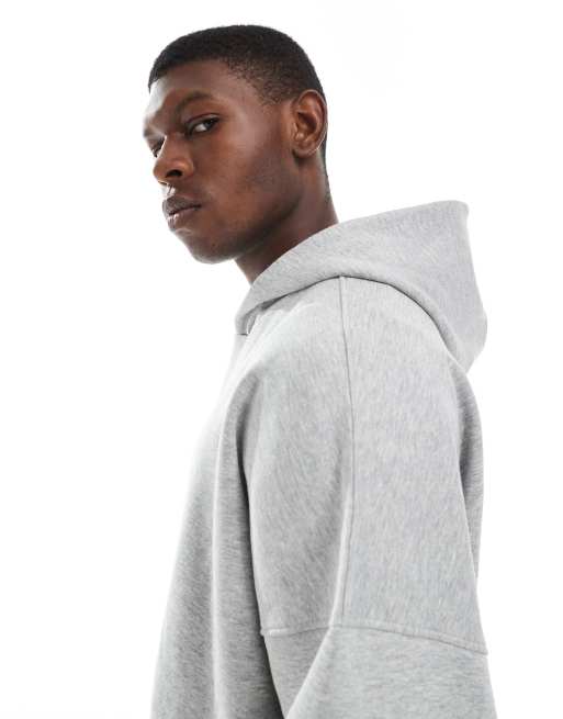 ASOS DESIGN essential extreme oversized hoodie in grey marl