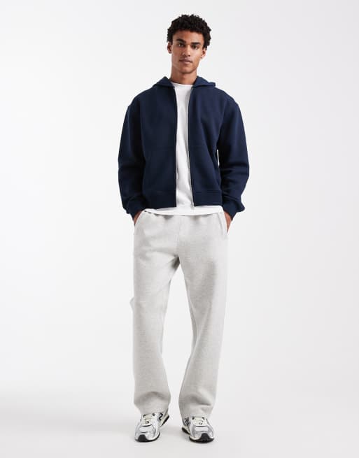 ASOS DESIGN - Essentials - Sweat à capuche zippé coupe carrée décontractée - Bleu marine, 3 de 5