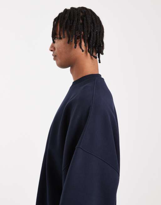 ASOS DESIGN - Essentials - Sweat ultra-oversize - Bleu marine , 4 de 5