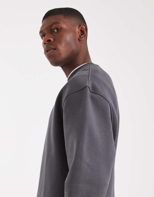 ASOS DESIGN essentials sweatshirt in charcoal , 4 of 5