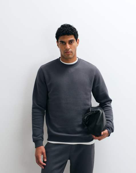 ASOS DESIGN essentials sweatshirt in charcoal - view 1