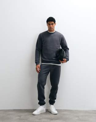 Asos Design Essentials Sweatshirt In Gray