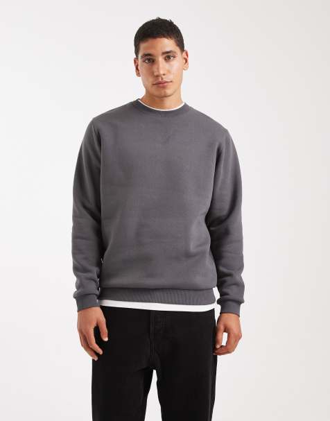 ASOS DESIGN essentials sweatshirt in dark grey - view 1