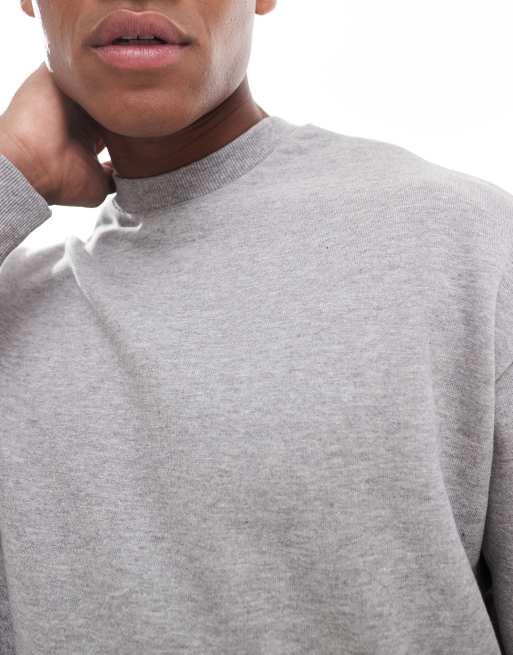 ASOS DESIGN - Essentials - Sweatshirt in gemêleerd grijs , 3 van 4