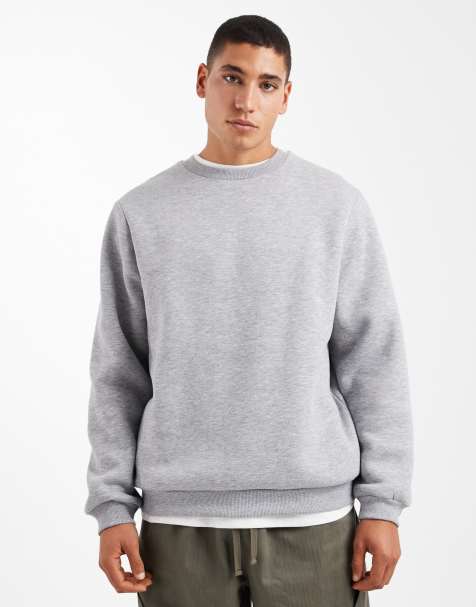 ASOS DESIGN essentials sweatshirt in grey marl - view 1