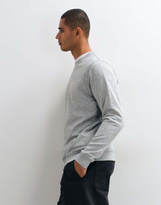 ASOS DESIGN essentials sweatshirt in grey marl, 5 of 5