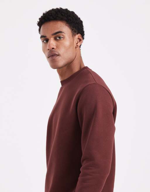 ASOS DESIGN essentials sweatshirt in rust, 4 of 5
