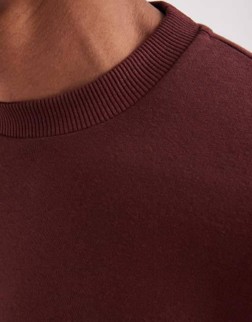 ASOS DESIGN essentials sweatshirt in rust, 5 of 5