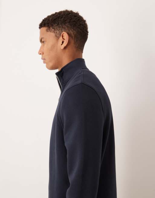 ASOS DESIGN - Essentials - Sweatshirt met kwartrits in marineblauw , 4 van 5