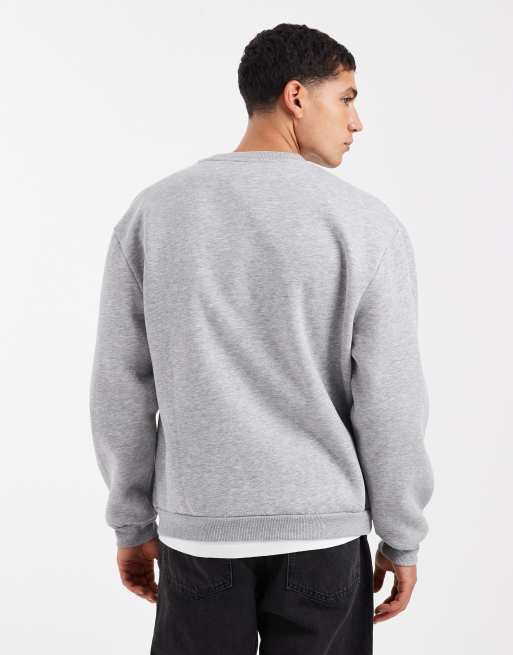 ASOS DESIGN – Essentials – Szara melanżowa bluza o luźnym kroju, 3 z 5