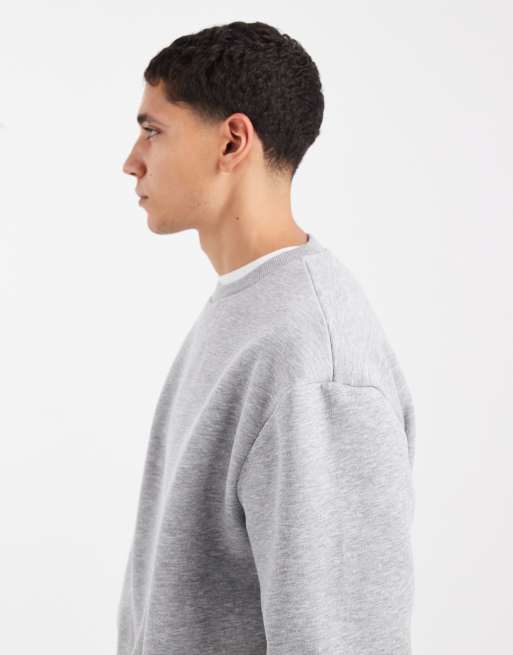 ASOS DESIGN – Essentials – Szara melanżowa bluza o luźnym kroju, 4 z 5