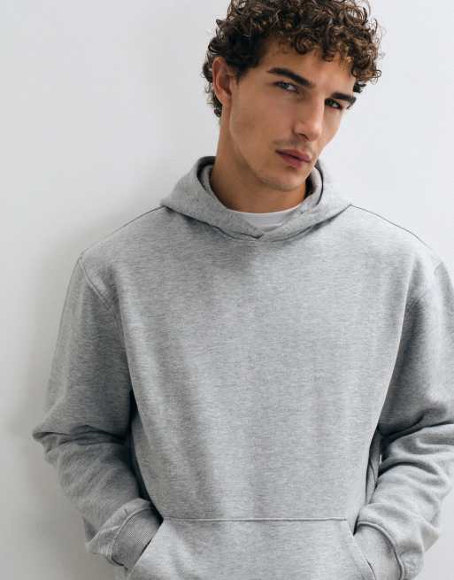 ASOS DESIGN – Essentials – Szara melanżowa bluza z kapturem o luźnym kroju, 5 z 5