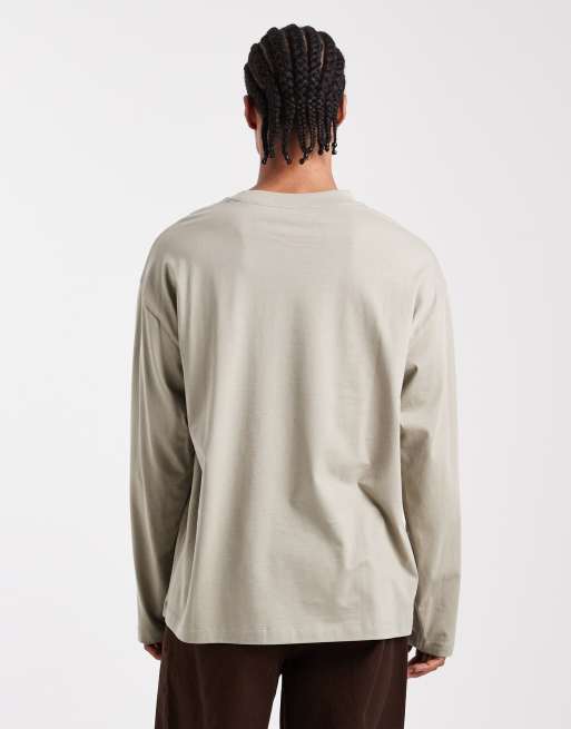 ASOS DESIGN – Essentials – Szałwiowy T-shirt oversize z długimi rękawami, 3 z 5
