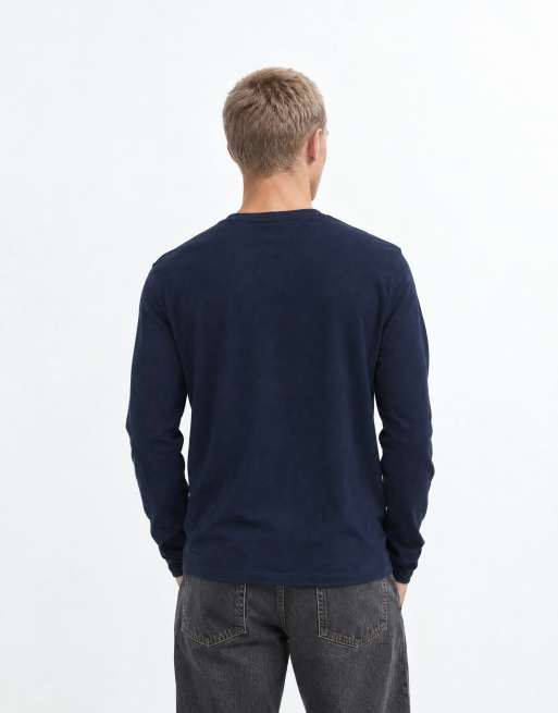 ASOS DESIGN Essentials T-shirt met lange mouwen in marineblauw, 7 van 10