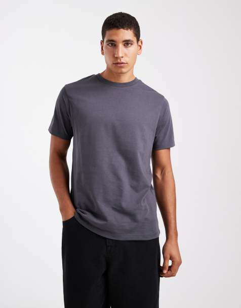 ASOS DESIGN - Essentials - T-shirt met ronde hals in antracietgrijs - view 1