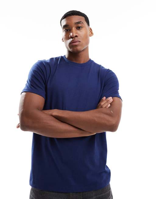 ASOS DESIGN - Essentials - T-shirt met ronde hals in marineblauw 