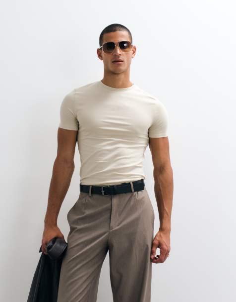 ASOS DESIGN - Essentials - T-shirt près du corps - Beige - view 1