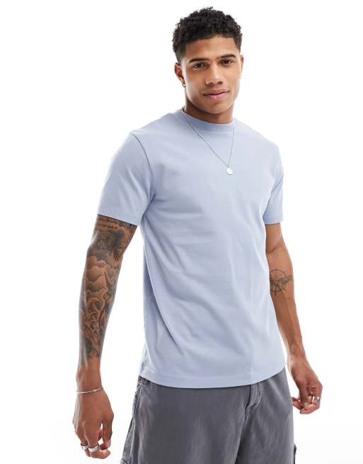 ASOS DESIGN - Essentials - T-shirt van 240 g/m² zware stof met ronde hals in grijs 