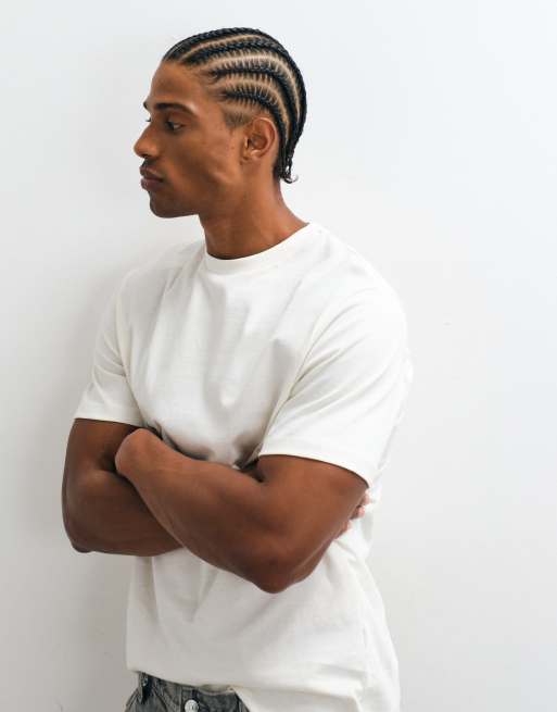ASOS DESIGN - Essentials - T-shirt vestibilità classica color crema, 5 di 5