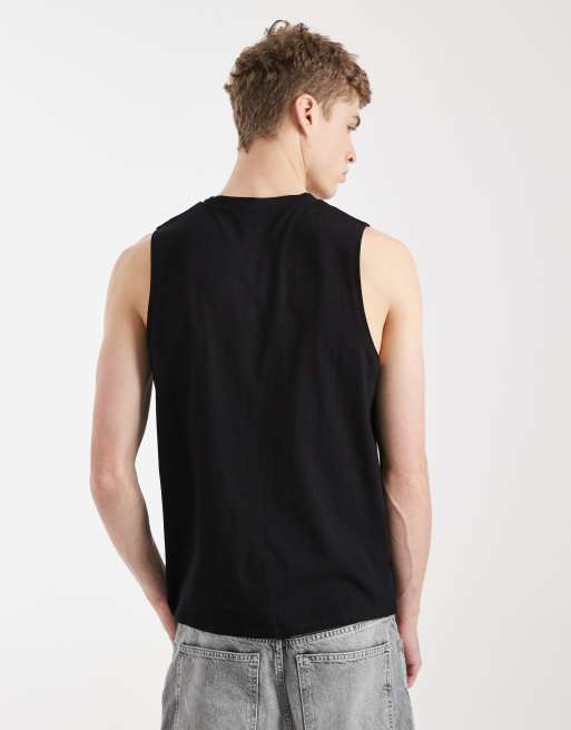 ASOS DESIGN Essentials tank in black, 3 of 5