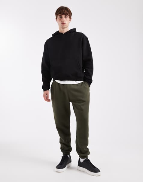 ASOS DESIGN essentials tapered jogger in green 