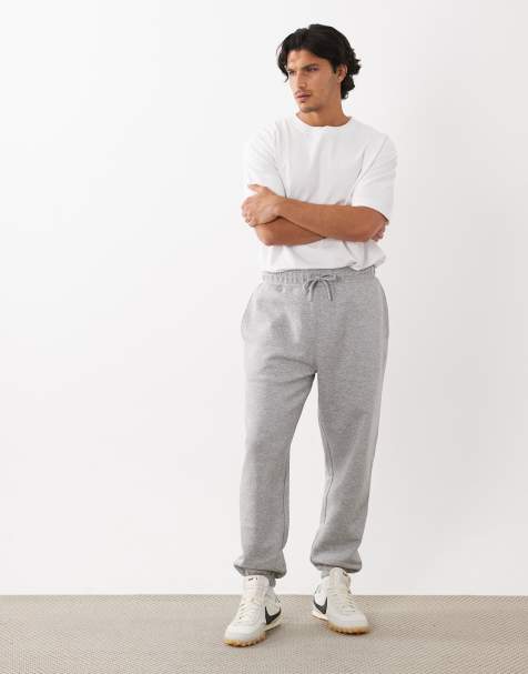 ASOS DESIGN essentials tapered jogger in grey marl - view 1