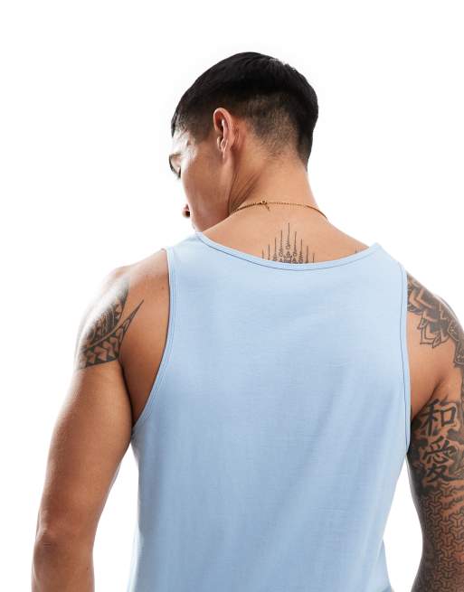ASOS DESIGN essentials vest in light blue   , 4 of 4