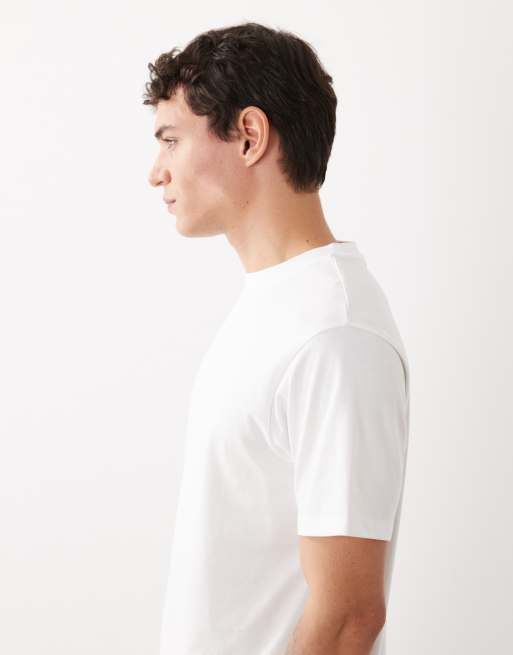 ASOS DESIGN – Essentials – Vit och marinblå t-shirt i regular fit 2-pack, 4 av 5