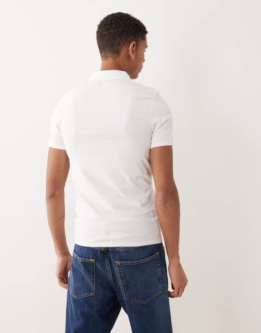 ASOS DESIGN – Essentials – Vit pikétröja i muscle fit, 2-pack, 3 av 5