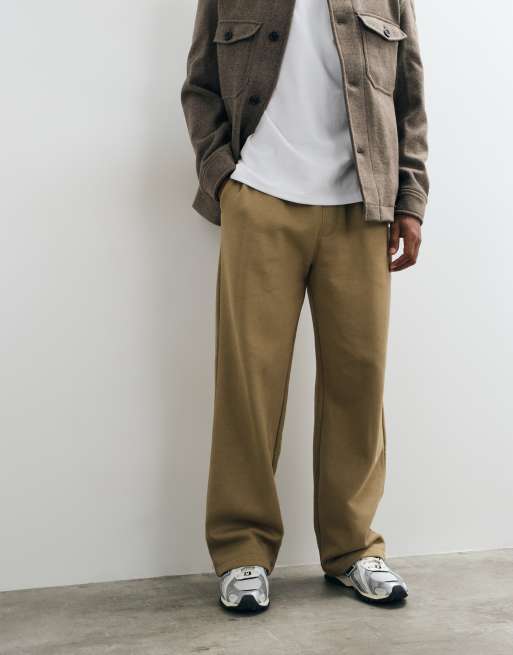 ASOS DESIGN essentials wide jogger in brown, 5 of 5